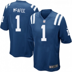 Indianapolis Colts 1 Pat McAfee Game Royal Blue Team Color NFL Jersey