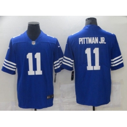 Indianapolis Colts 11 Pittman Jr Blue Vapor Untouchable Limited 2021 NFL Jersey