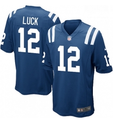Indianapolis Colts 12 Andrew Luck Game Royal Blue Team Color NFL Jersey