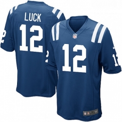 Indianapolis Colts 12 Andrew Luck Game Royal Blue Team Color NFL Jersey