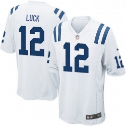 Indianapolis Colts 12 Andrew Luck Game White NFL Jersey