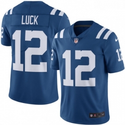 Indianapolis Colts 12 Andrew Luck Limited Royal Blue Rush Vapor Untouchable NFL Jersey