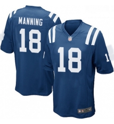 Indianapolis Colts 18 Peyton Manning Game Royal Blue Team Color NFL Jersey