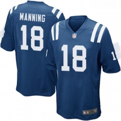 Indianapolis Colts 18 Peyton Manning Game Royal Blue Team Color NFL Jersey