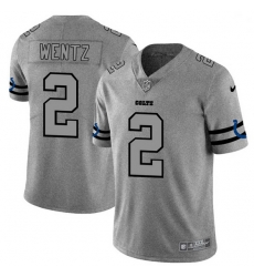 Indianapolis Colts 2 Carson Wentz Gray Gridiron II Vapor Untouchable Limited NFL Jersey