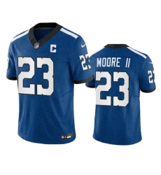 Indianapolis Colts 23 Kenny Moore II Royal 2023 F U S E Indiana Nights Limited Stitched Football Jersey