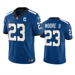 Indianapolis Colts 23 Kenny Moore II Royal 2023 F U S E Indiana Nights Limited Stitched Football Jersey