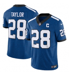 Indianapolis Colts 28 Jonathan Taylor Royal 2023 F U S E Indiana Nights Limited Stitched Football Jersey