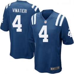 Indianapolis Colts 4 Adam Vinatieri Game Royal Blue Team Color NFL Jersey