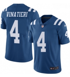 Indianapolis Colts 4 Adam Vinatieri Limited Royal Blue Rush Vapor Untouchable NFL Jersey