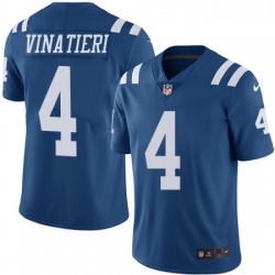 Indianapolis Colts 4 Adam Vinatieri Limited Royal Blue Rush Vapor Untouchable NFL Jersey