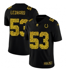 Indianapolis Colts 53 Darius Leonard Leopard Print Fashion Vapor Limited NFL Jersey Black