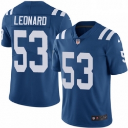 Indianapolis Colts 53 Darius Leonard Royal Blue Team Color Vapor Untouchable Limited Player NFL Jersey