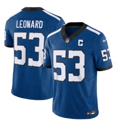 Indianapolis Colts 53 Shaquille Leonard Royal 2023 F U S E Indiana Nights Limited Stitched Football Jersey