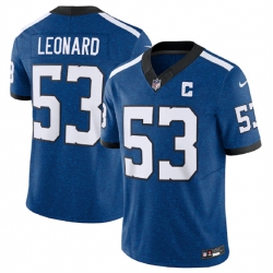 Indianapolis Colts 53 Shaquille Leonard Royal 2023 F U S E Indiana Nights Limited Stitched Football Jersey