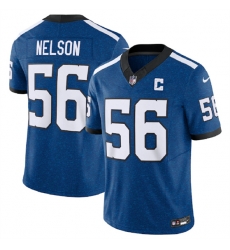 Indianapolis Colts 56 Quenton Nelson Royal 2023 F U S E Indiana Nights Limited Stitched Football Jersey