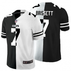 Indianapolis Colts 7 Jacoby Brissett Black And White Split Vapor Untouchable Limited Jersey