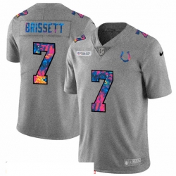 Indianapolis Colts 7 Jacoby Brissett Multi Color 2020 NFL Crucial Catch NFL Jersey Greyheather