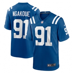 Indianapolis Colts 91 Yannick Ngakoue Royal Stitched Game Jersey