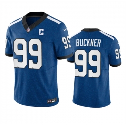Indianapolis Colts 99 DeForest Buckner Royal 2023 F U S E Indiana Nights Limited Stitched Football Jersey