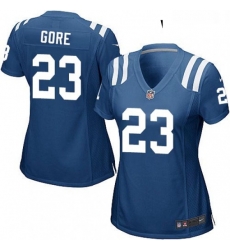 Women's Indianapolis Colts 23 Frank Gore Game Royal Blue Team Color NFL Jersey
