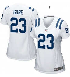 Women's Indianapolis Colts 23 Frank Gore Game White NFL Jersey