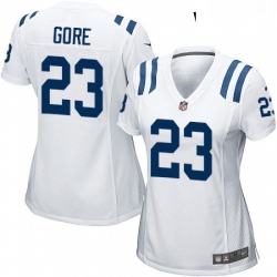 Women's Indianapolis Colts 23 Frank Gore Game White NFL Jersey