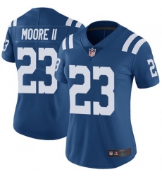 Women's Indianapolis Colts 23 Kenny Moore II Royal Limited Rush Vapor Untouchable Jersey