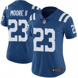 Women's Indianapolis Colts 23 Kenny Moore II Royal Limited Rush Vapor Untouchable Jersey
