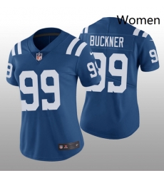 Women's Indianapolis Colts 99 Deforest Buckner Blue Vapor Limited Stitched NFL Jersey