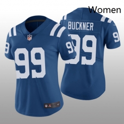 Women's Indianapolis Colts 99 Deforest Buckner Blue Vapor Limited Stitched NFL Jersey