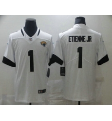 Jacksonville Jaguars 1 Travis Etienne Jr White 2021 Vapor Untouchable Stitched NFL Limited Jersey