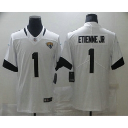 Jacksonville Jaguars 1 Travis Etienne Jr White 2021 Vapor Untouchable Stitched NFL Limited Jersey