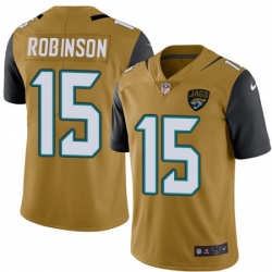 Jacksonville Jaguars 15 Allen Robinson Limited Gold Rush Vapor Untouchable NFL Jersey