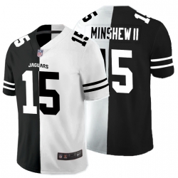 Jacksonville Jaguars 15 Gardner Minshew II Black And White Split Vapor Untouchable Limited Jersey