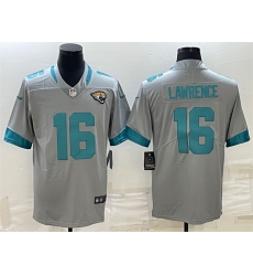 Jacksonville Jaguars 16 Trevor Lawrence Silver Stitched Jersey