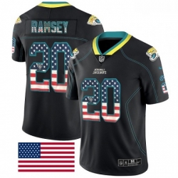 Jacksonville Jaguars 20 Jalen Ramsey Limited Black Rush USA Flag NFL Jersey