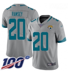 Jacksonville Jaguars 20 Jalen Ramsey Silver Stitched Football Limited Inverted Legend 100th Season Jersey Jacksonville Jaguars 20 Jalen Ramsey Silver Stitched Football Limited Inverted Legend 100th Season Jersey