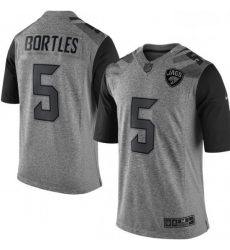 Jacksonville Jaguars 5 Blake Bortles Limited Gray Gridiron NFL Jersey Jacksonville Jaguars 5 Blake Bortles Limited Gray Gridiron NFL Jersey