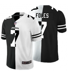 Jacksonville Jaguars 7 Nick Foles Black And White Split Vapor Untouchable Limited Jersey