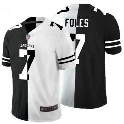 Jacksonville Jaguars 7 Nick Foles Black And White Split Vapor Untouchable Limited Jersey