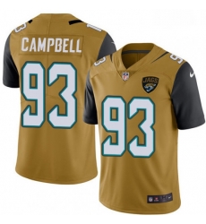 Jacksonville Jaguars 93 Calais Campbell Limited Gold Rush Vapor Untouchable NFL Jersey