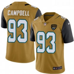 Jacksonville Jaguars 93 Calais Campbell Limited Gold Rush Vapor Untouchable NFL Jersey