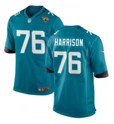 Men Jacksonville Jaguars 76 Anton Harrison Teal 2023 Draft Stitched Game Jersey_28510