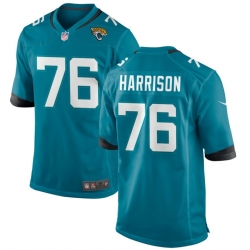 Men Jacksonville Jaguars 76 Anton Harrison Teal 2023 Draft Stitched Game Jersey_28510