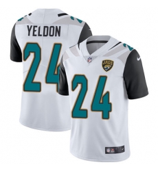 Nike Jaguars #24 T J  Yeldon White Mens Stitched NFL Vapor Untouchable Limited Jersey_145901