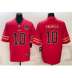 Kansas City Chiefs 10 Isiah Pacheco Red Gold Vapor Untouchable Limited Stitched Jersey