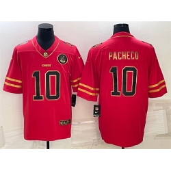 Kansas City Chiefs 10 Isiah Pacheco Red Gold Vapor Untouchable Limited Stitched Jersey