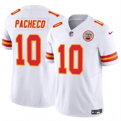 Kansas City Chiefs 10 Isiah Pacheco White 2023 F U S E Vapor Untouchable Limited Stitched Jersey