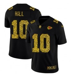 Kansas City Chiefs 10 Tyreek Hill Leopard Print Fashion Vapor Limited NFL Jersey Black